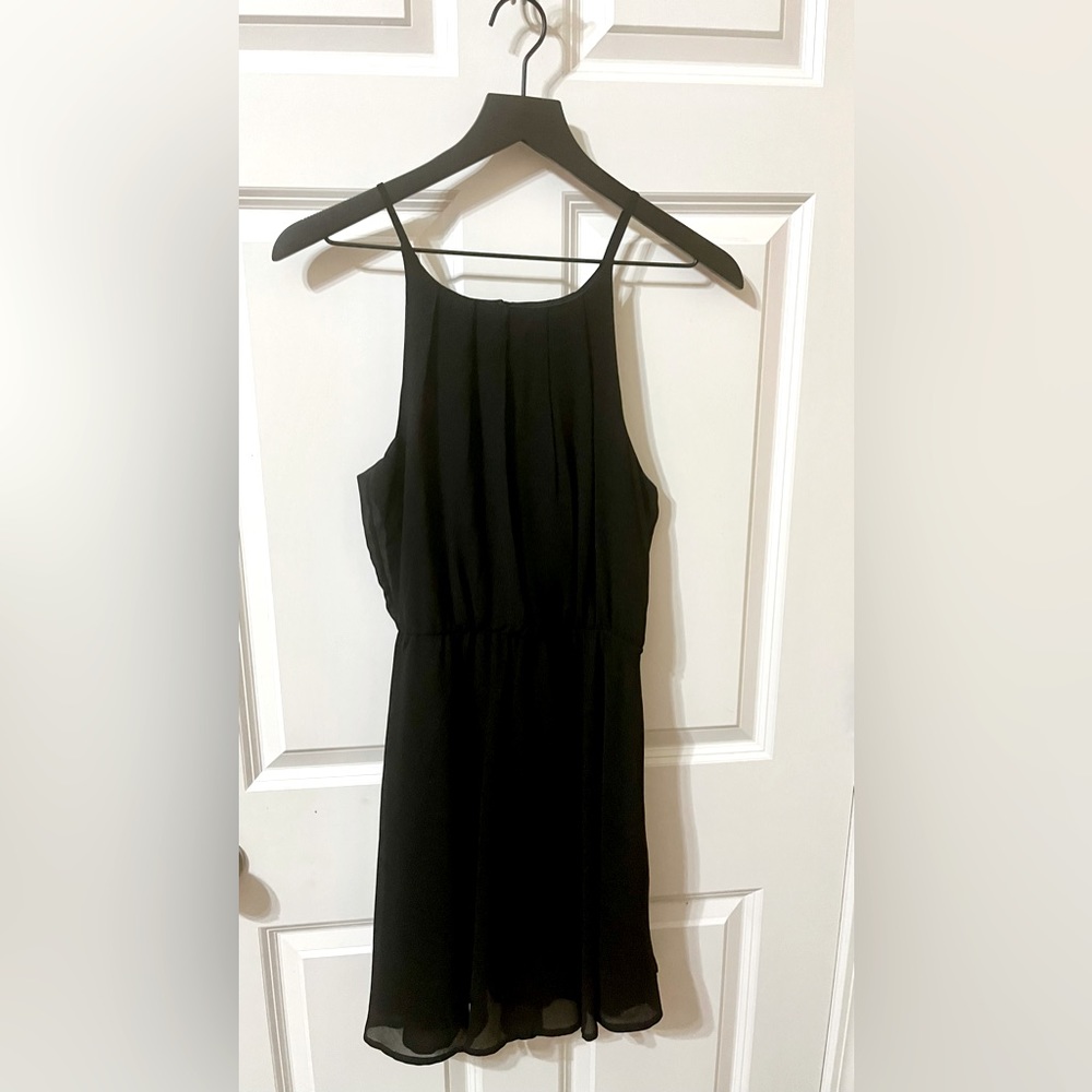 Blue Rain Black Spaghetti Strapped Dress